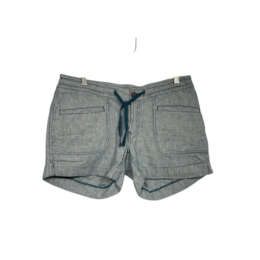 The North Face Womens Size 6 Blue White Stripe‎ Drawstring Shorts Casual